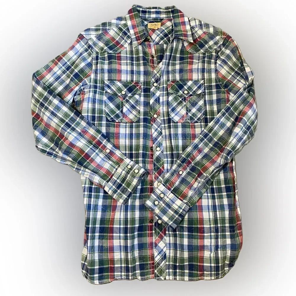 Tre Vero Western Mexican Style Button Down Shirt